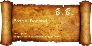 Botta Botond névjegykártya